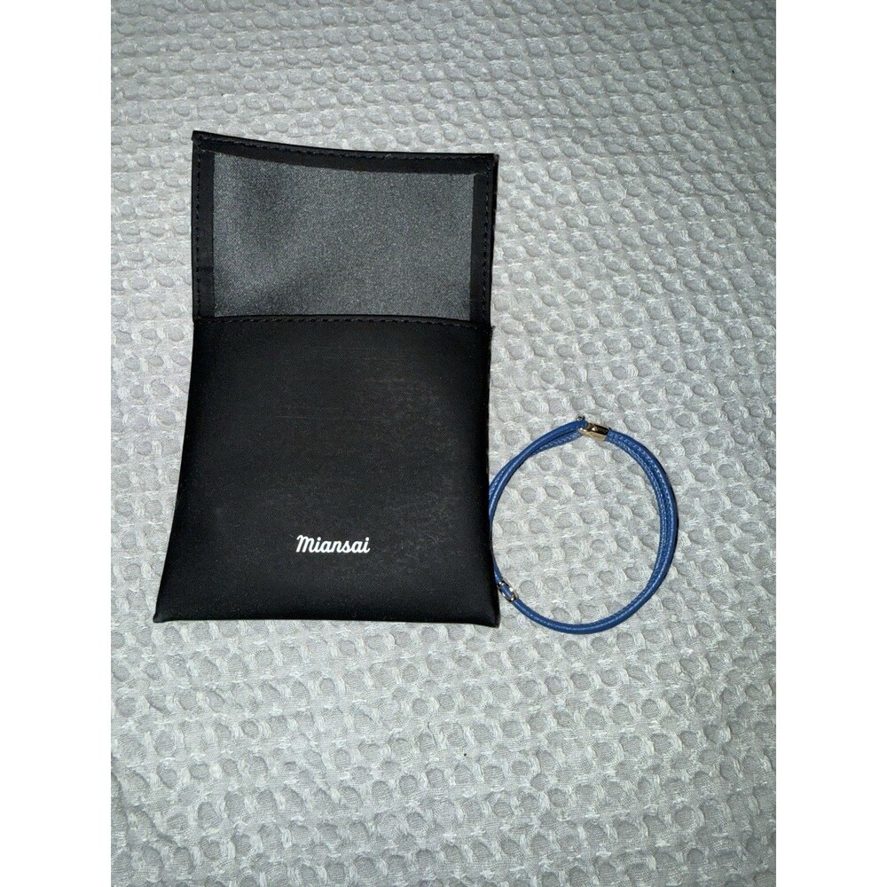 Miansai Orson Loop Leather Bracelet Size Medium Blue